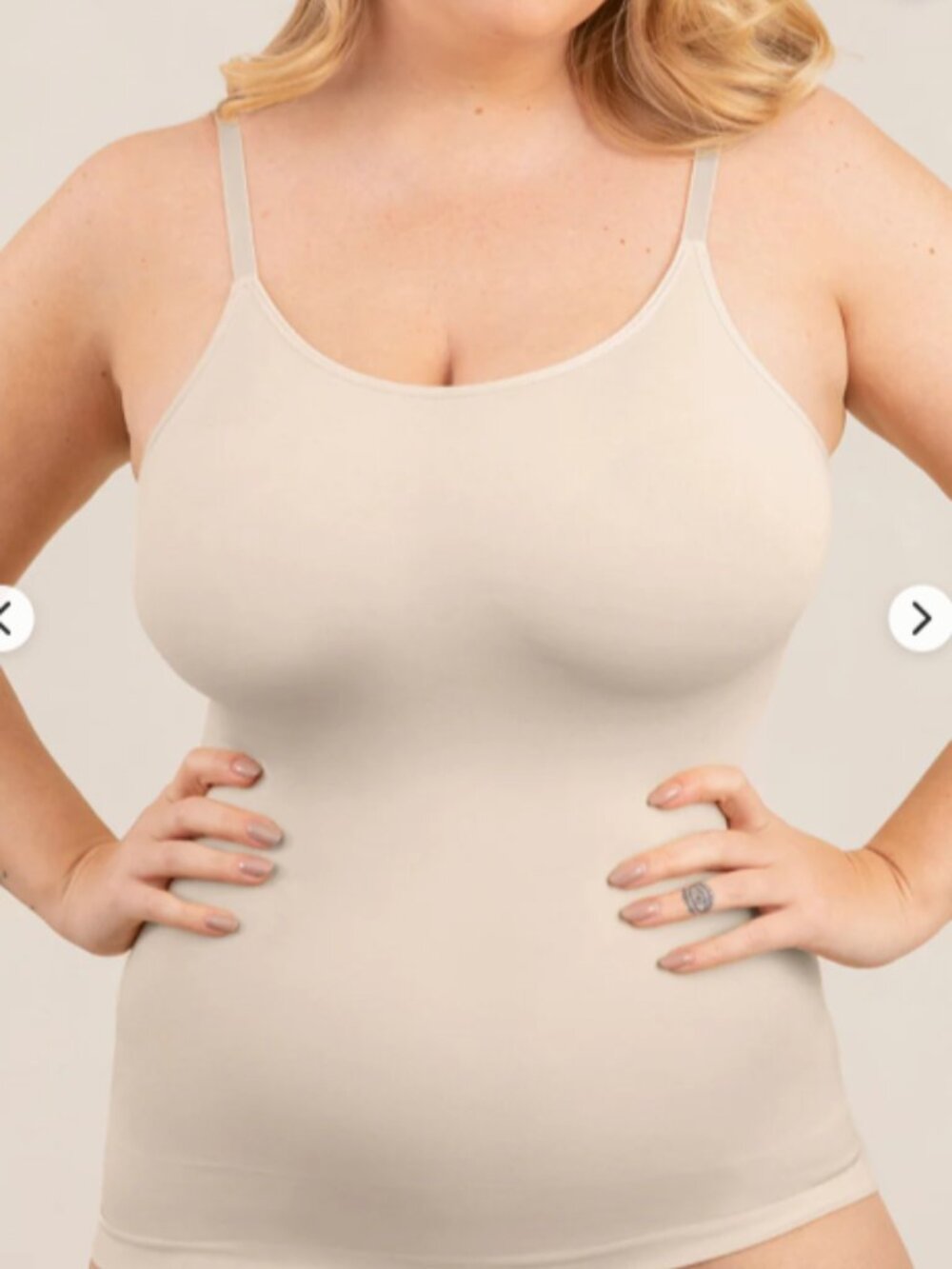 NWT Shapermint Chai Scoop Neck Shaping Cami 2XL